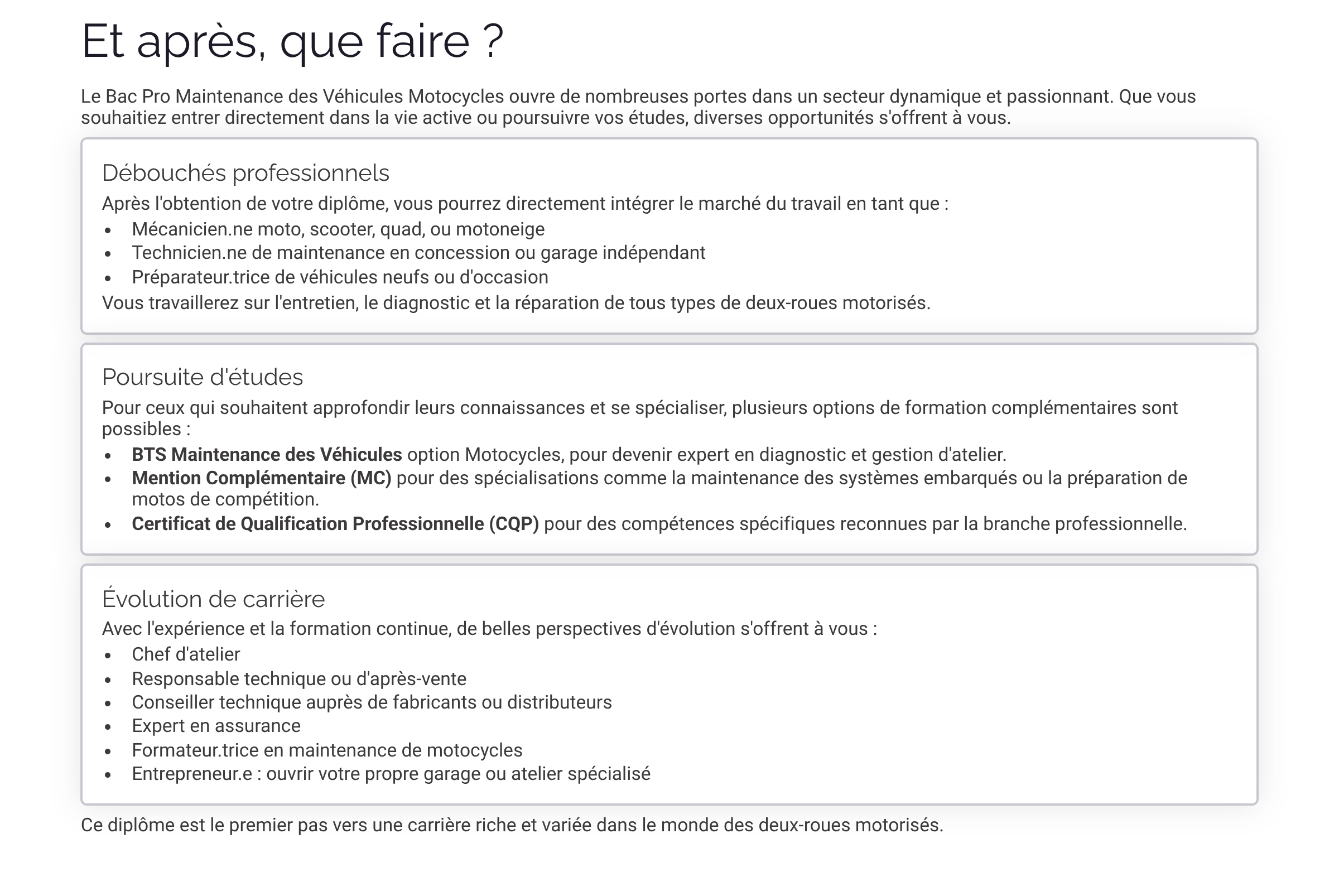 Présentation Bac Pro Maintenance