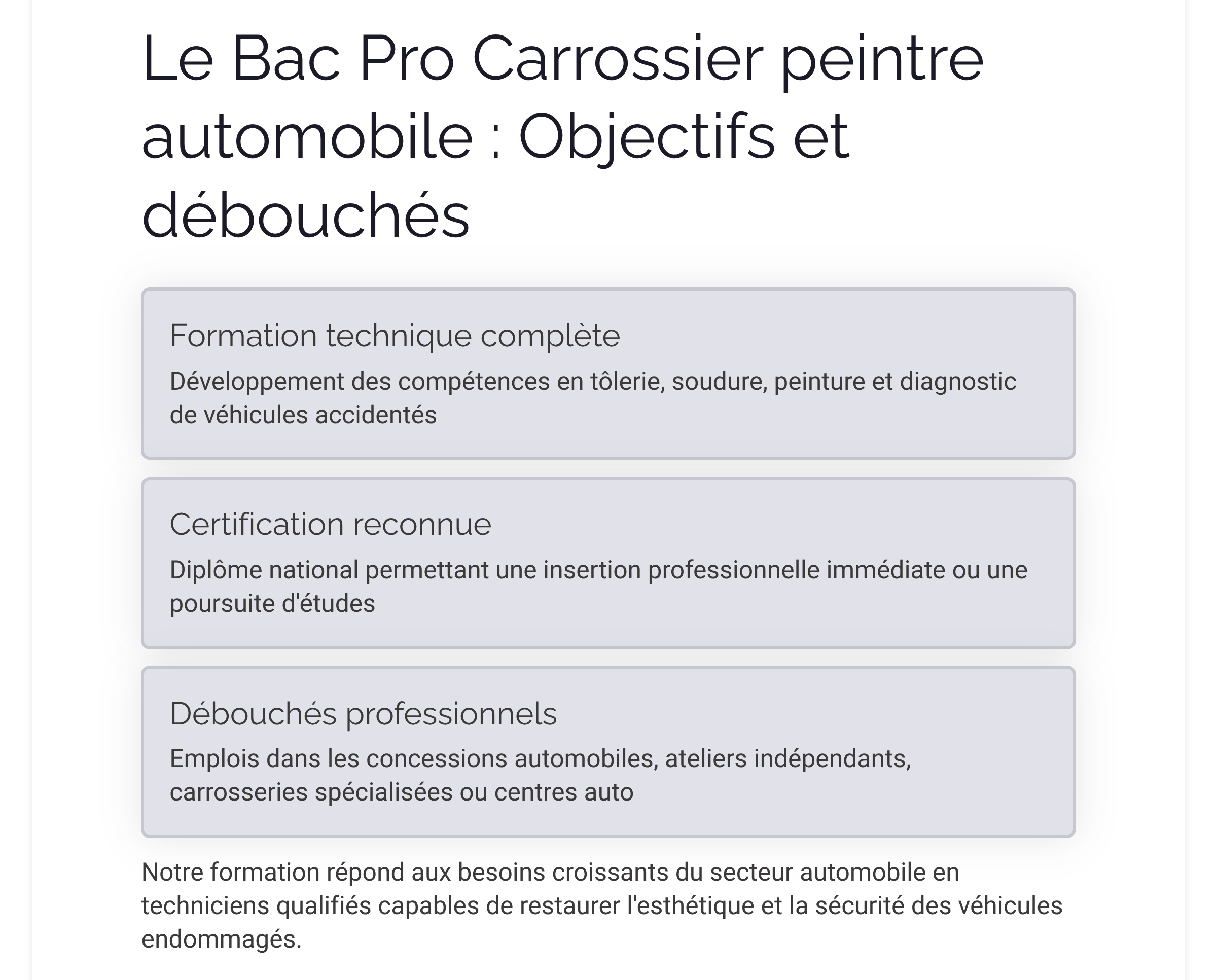 Présentation Bac Pro Maintenance