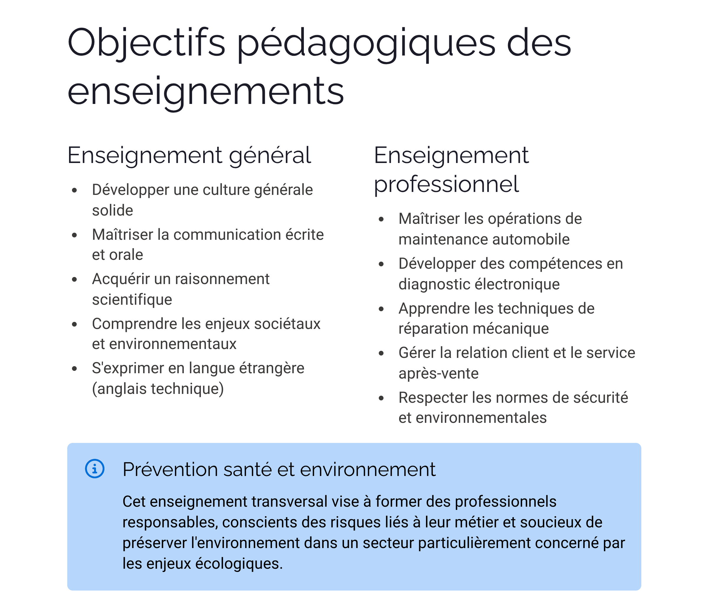 Présentation Bac Pro Maintenance